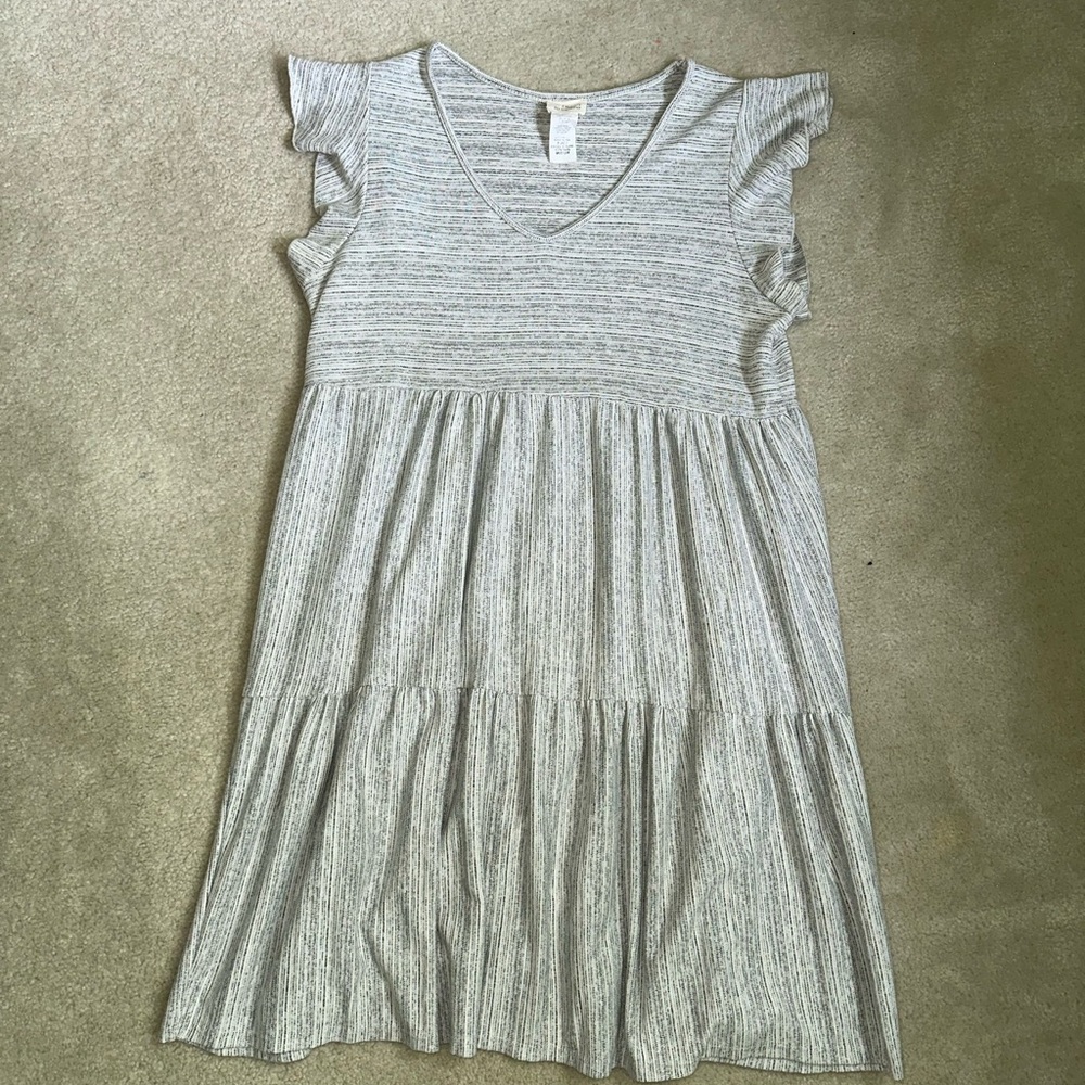 Grey Striped Dress